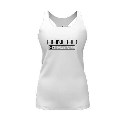 [CUS-DFW-RCBK-PER-WHT-FYS-LOGO1] Racerback Tank Top (Female Youth S, White, Logo 1)