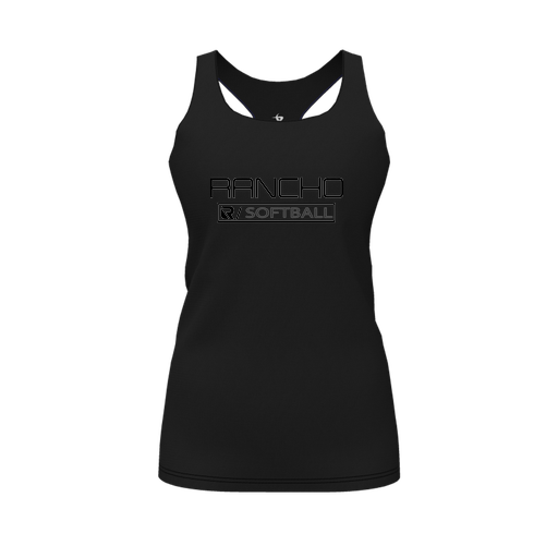 [FT0TRBBK-FYS-LOGO1] Decker Racerback Tank Top (Female Youth S, Black, Logo 1)