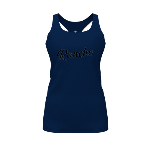 [CUS-DFW-RCBK-PER-NVY-FYS-LOGO2] Racerback Tank Top (Female Youth S, Navy, Logo 2)