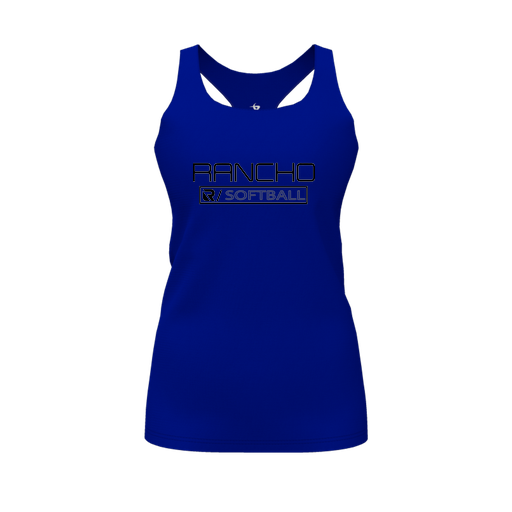 [CUS-DFW-RCBK-PER-RYL-FYS-LOGO1] Racerback Tank Top (Female Youth S, Royal, Logo 1)