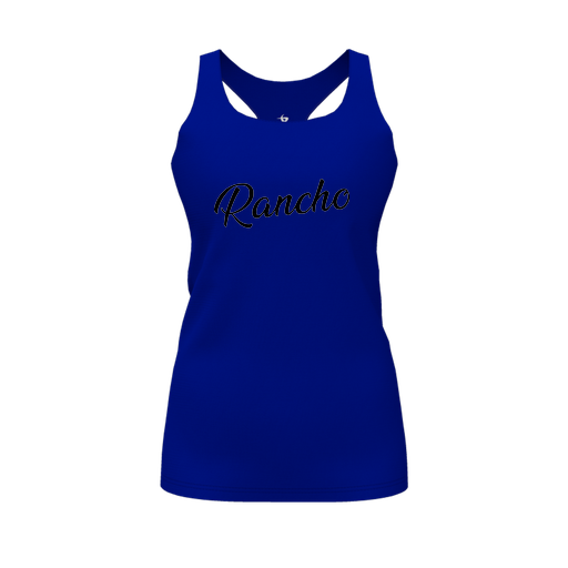 [CUS-DFW-RCBK-PER-RYL-FYS-LOGO2] Racerback Tank Top (Female Youth S, Royal, Logo 2)