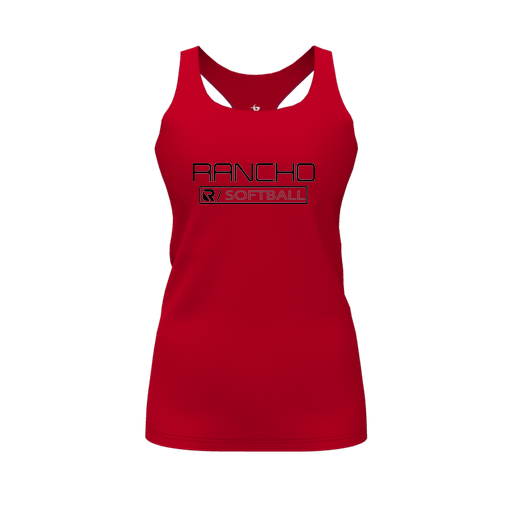 [CUS-DFW-RCBK-PER-RED-FYS-LOGO1] Racerback Tank Top (Female Youth S, Red, Logo 1)