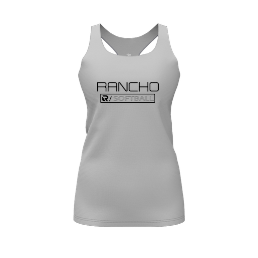 [FT0TRBGY-FYS-LOGO1] Decker Racerback Tank Top (Female Youth S, Gray, Logo 1)