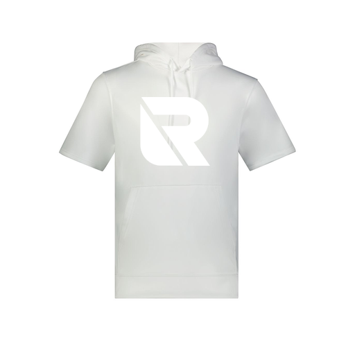[6871.005.S-LOGO3] Men's Dri Fit Short Sleeve Hoodie (Adult S, White, Logo 3)