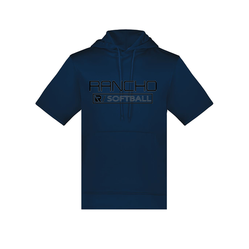 [6871.065.S-LOGO1] Men's Dri Fit Short Sleeve Hoodie (Adult S, Navy, Logo 1)