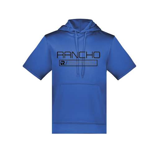 [6871.060.S-LOGO1] Men's Dri Fit Short Sleeve Hoodie (Adult S, Royal, Logo 1)