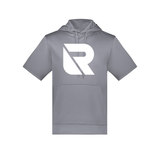 [6871.059.S-LOGO3] Men's Dri Fit Short Sleeve Hoodie (Adult S, Gray, Logo 3)