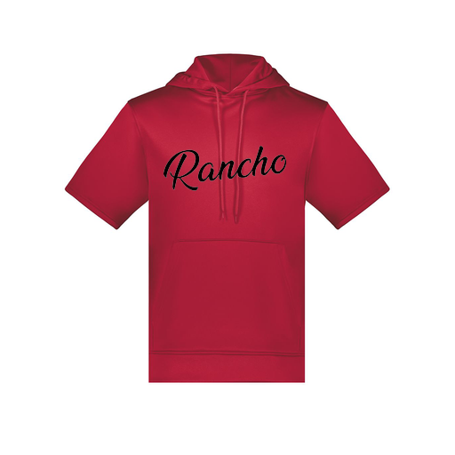 [6871.083.S-LOGO2] Men's Dri Fit Short Sleeve Hoodie (Adult S, Red, Logo 2)