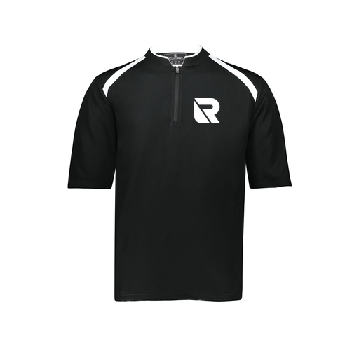 [229581-AS-BLK-LOGO3] Men's Dugout Short Sleeve Pullover (Adult S, Black, Logo 3)