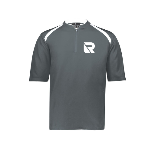 [229581-AS-GRY-LOGO3] Men's Dugout Short Sleeve Pullover (Adult S, Gray, Logo 3)