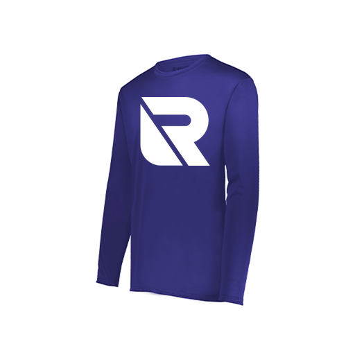 [222822.747.XS-LOGO3] Men's LS Smooth Sport Shirt (Adult XS, Purple, Logo 3)