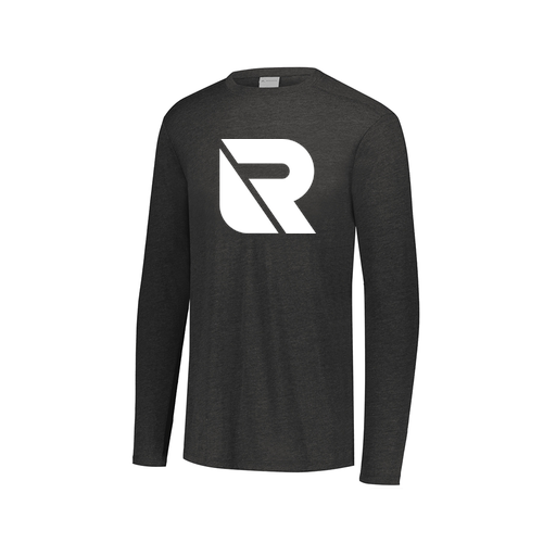 [FTLCUBBK-AXS-LOGO3] Decker Men's Tri-Blend T-Shirt - Long Sleeve (Adult XS, Black, Logo 3)