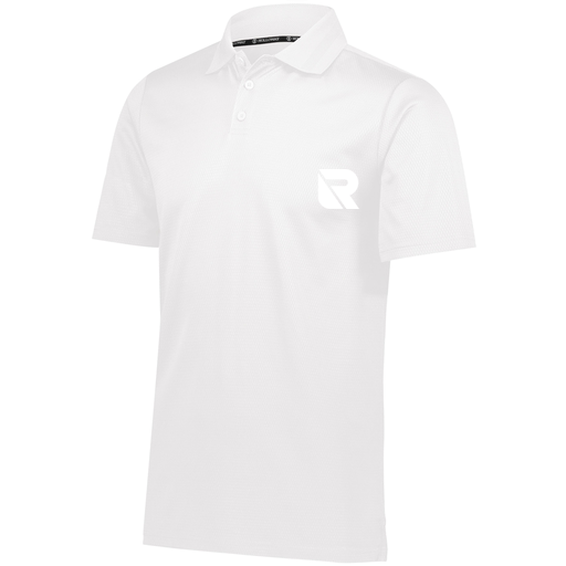 [222568.005.S-LOGO3] Men's Prism Polo (Adult S, White, Logo 3)