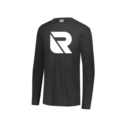 [FTLCUBBK-YS-LOGO3] Decker Youth Tri-Blend T-Shirt - Long Sleeve (Youth S, Black, Logo 3)