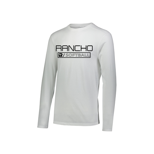 [3076.005.S-LOGO1] Youth LS Ultra-blend T-Shirt (Youth S, White, Logo 1)