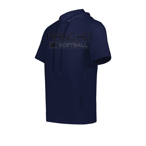 [222605.065.S-LOGO1] YOUTH VENTURA SOFT KNIT SHORT SLEEVE HOODIE (Youth S, Navy, Logo 1)