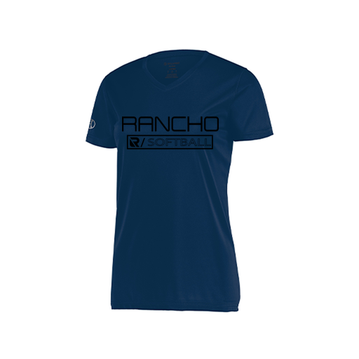 [222820.065.S-LOGO1] Ladies Movement Dri Fit Shirt (Female Adult S, Navy, Logo 1)