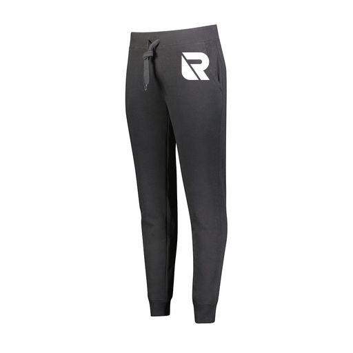 [229748.080.XS-LOGO3] Ladies 60/40 Fleece Jogger (Female Adult XS, Black, Logo 3)