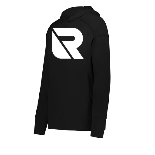 [222798.080.XS-LOGO3] Ladies Ventura Thin Knit Hoodie (Female Adult XS, Black, Logo 3)