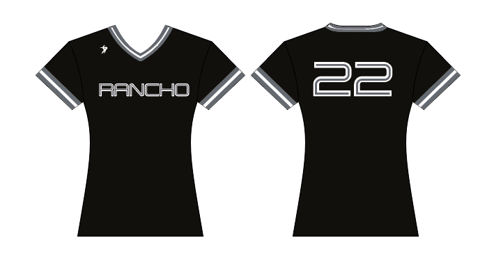 Rancho Sports - Softball - Black V Neck