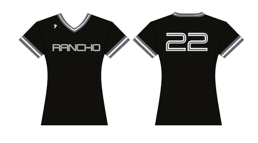 Rancho Sports - Softball - Black V Neck